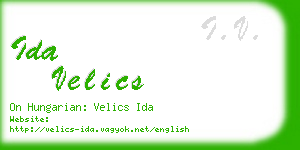 ida velics business card